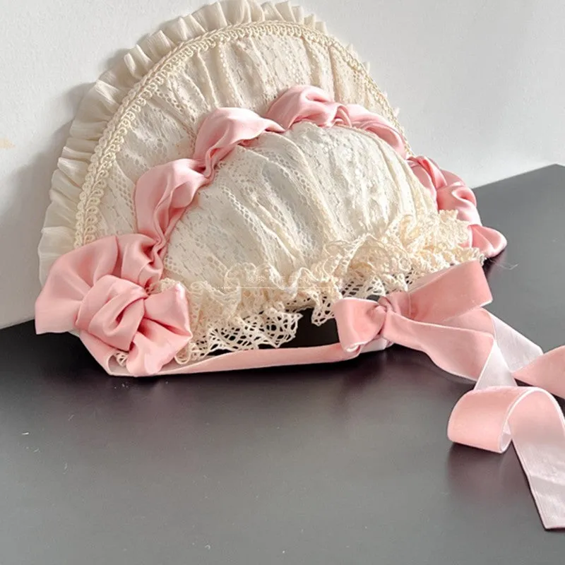 Antique Off White Short Bonnet