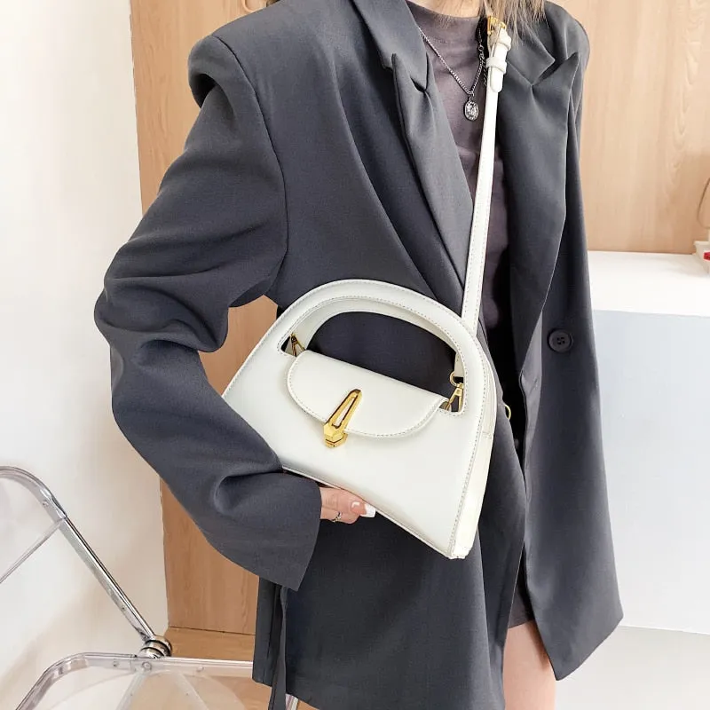 Back To College Deanwangkt Small PU Leather Crossbody Sling Bag Summer Trendy Women's Designer Handbag Cute Tote Luxury Shoulder Bags Short Handle