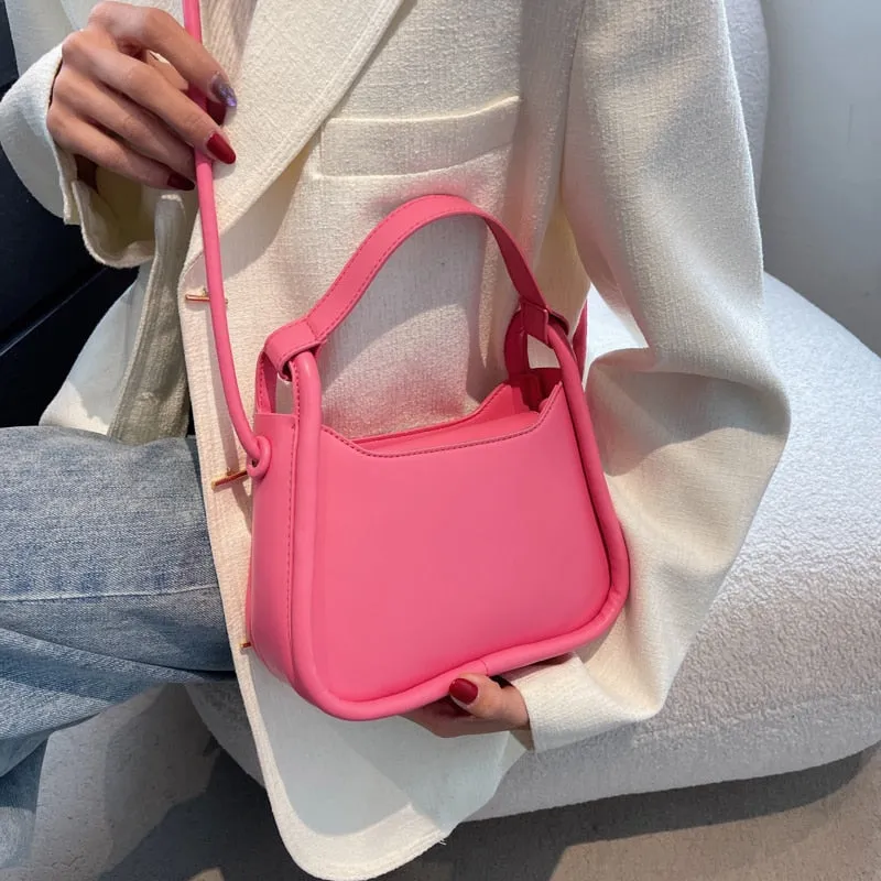 Back To College Deanwangkt Spring Trendy Small PU Leather Women's Designer Handbag Luxury Brand Underarm Shoulder Crossbody Bags Kawaii Cute Totes