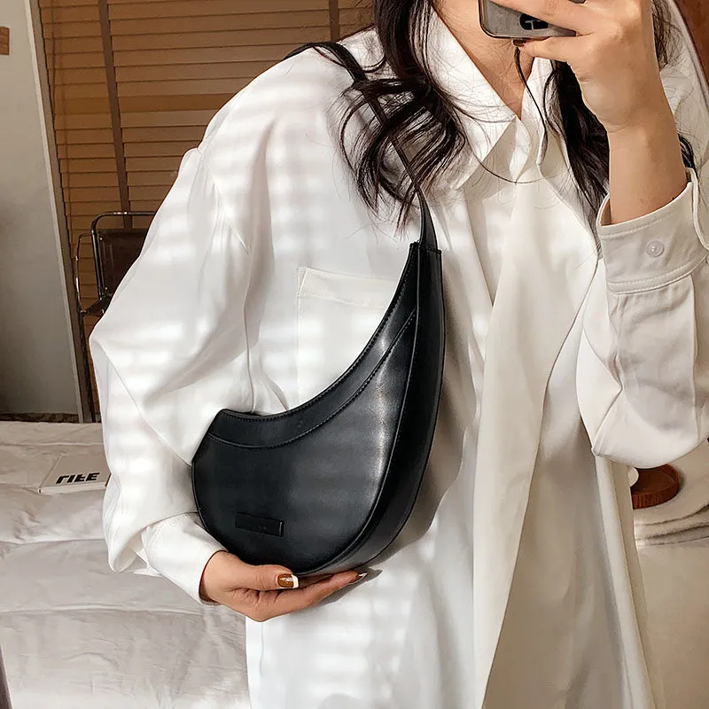 Back To College Deanwangkt Spring Trendy Women's Designer PU Leather Handbag Luxury Brand Fashion Lady Irregular Underarm Shoulder Crossbody Bags