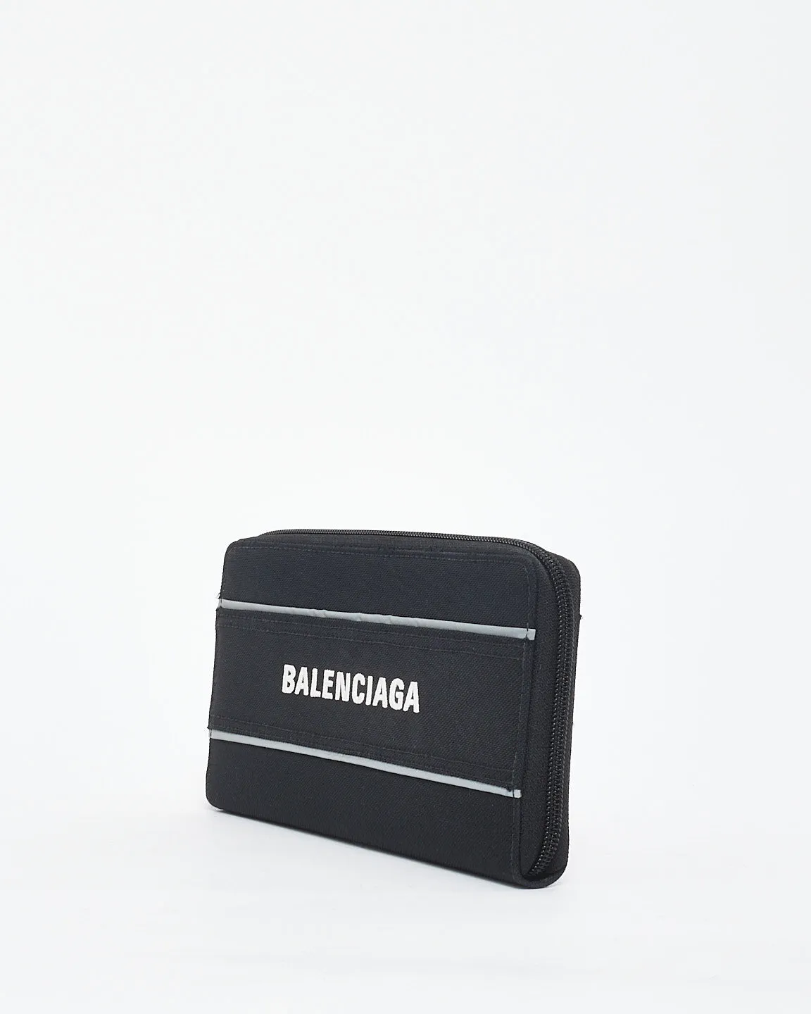 Balenciaga Black Logo Canvas Wallet Belt Bag