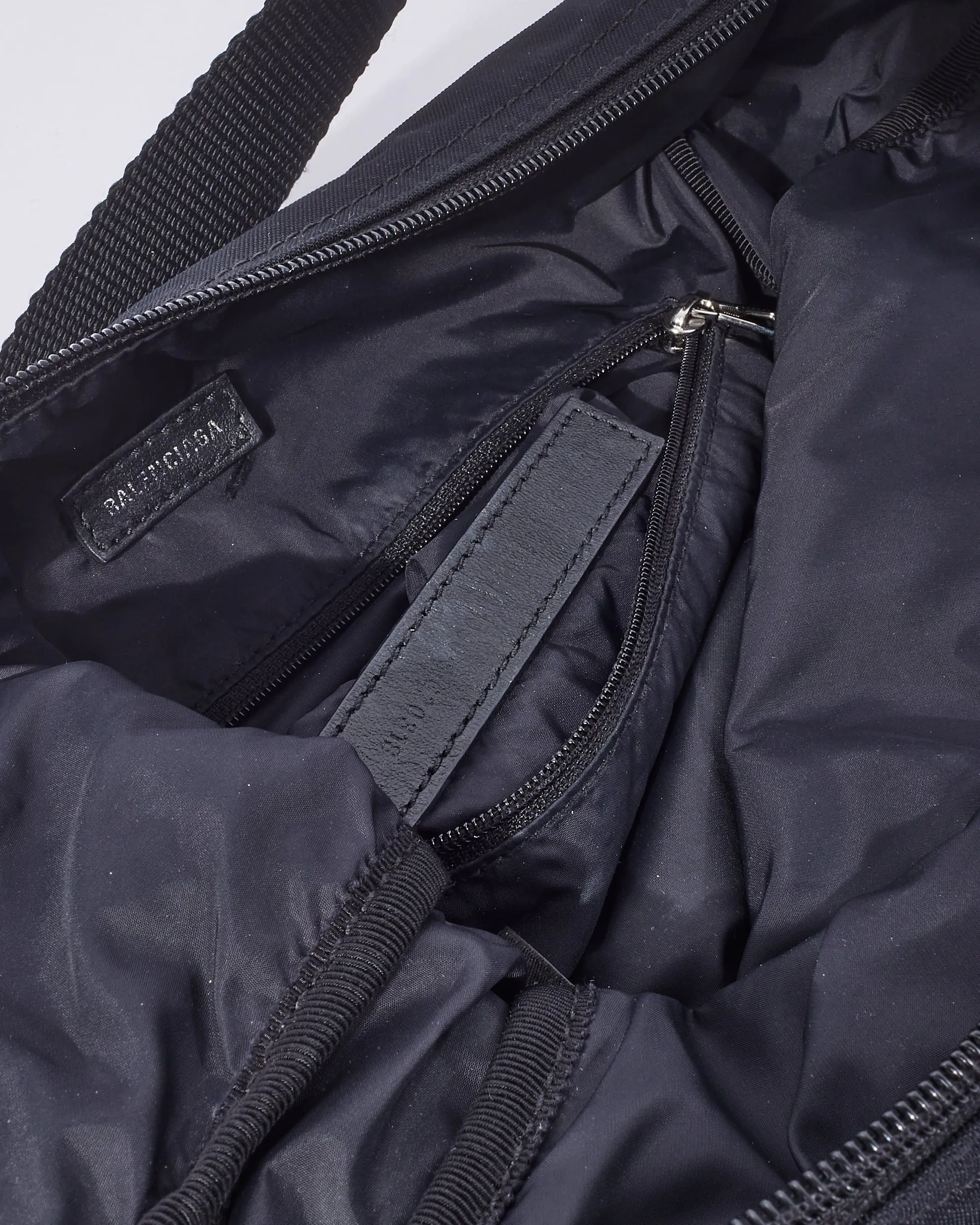 Balenciaga Black Nylon Logo Bum Bag