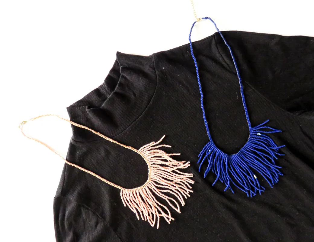 Beaded Fringe Necklace