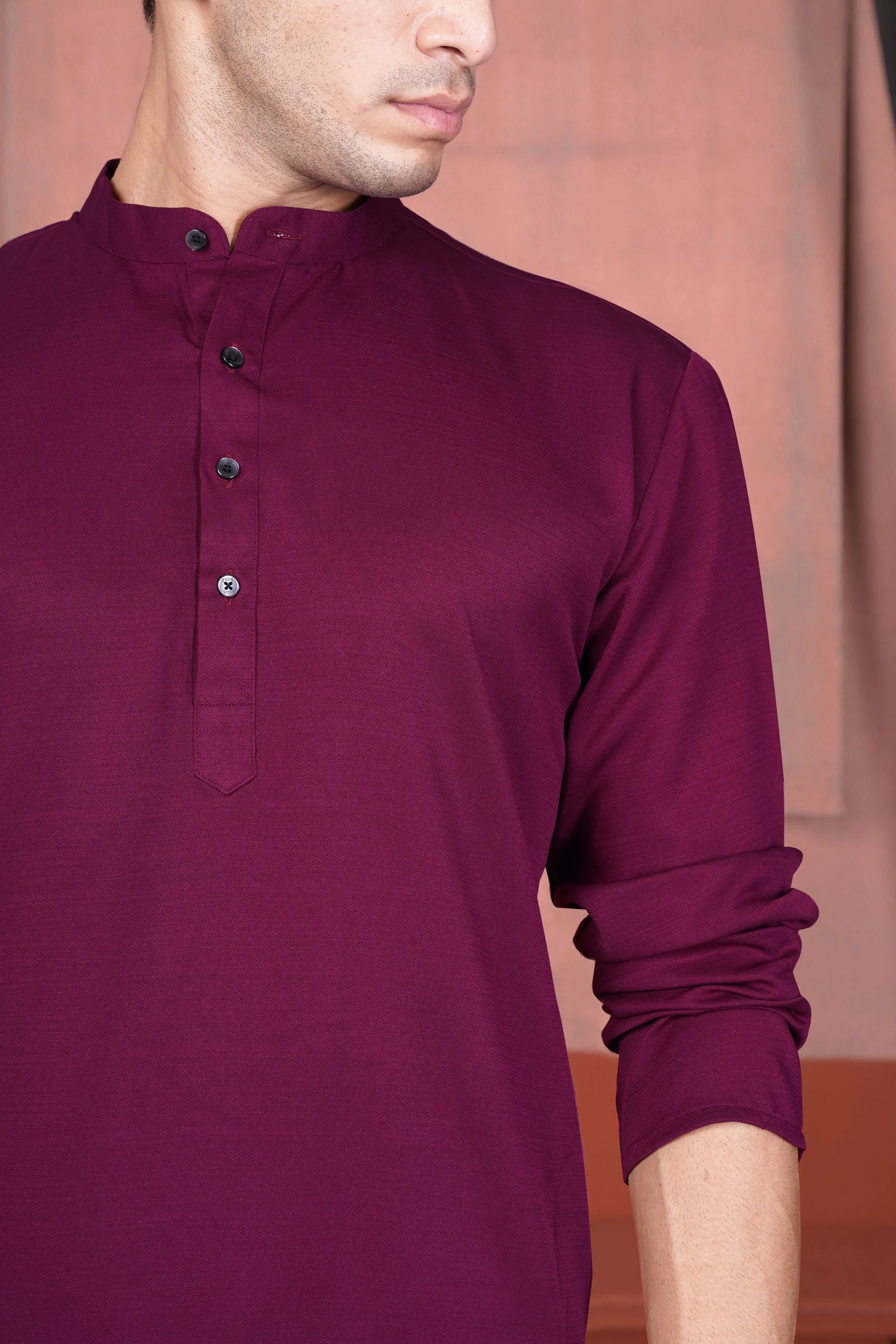 Bordeaux Wine Viscose Kurta