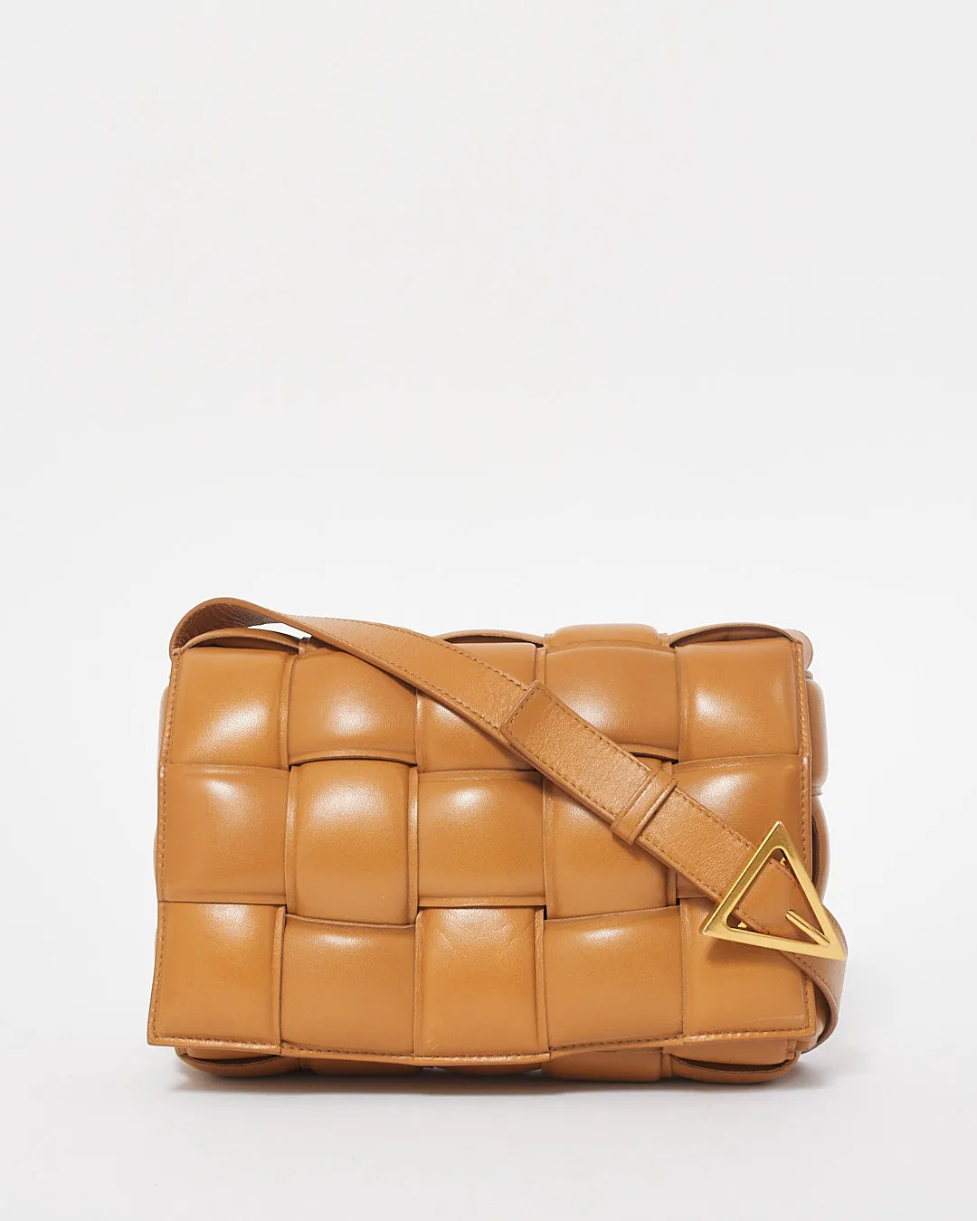 Bottega Veneta Camel Leather Padded Cassette Bag