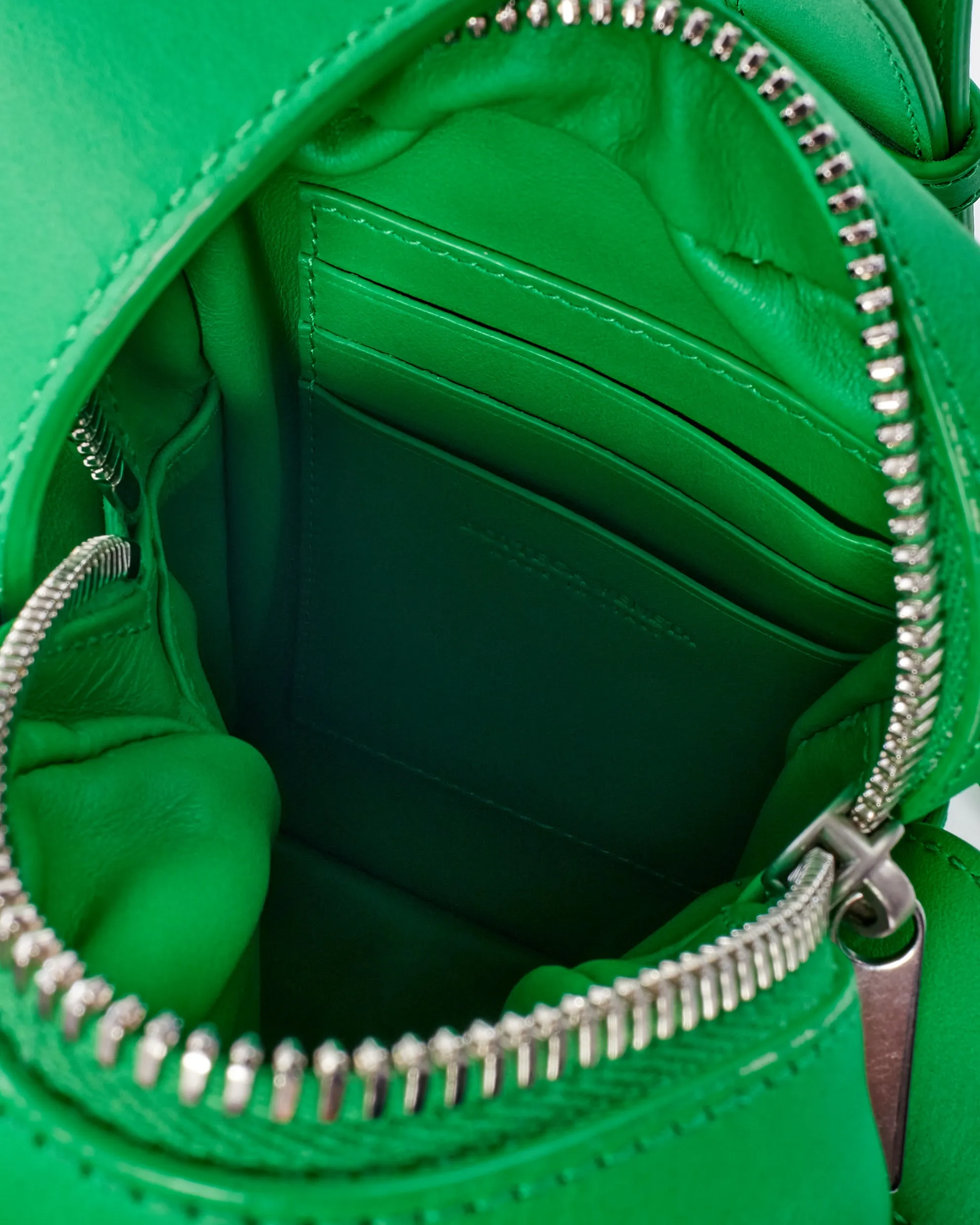 Bottega Veneta Parakeet Green Intrecciato Leather Messenger Bag