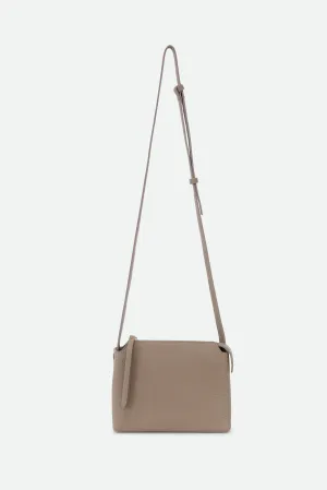 BRIDGET ITALIAN LEATHER CROSSBODY BAG IN TAUPE