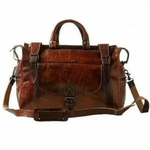 Brown Leather Travel Bag