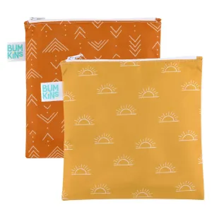 Bumkins - Reusable Snack Bag 2PK Large - Sunshine/Grounded