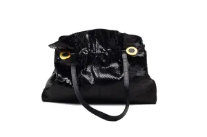 Bvlgari - Black Patent Python Bag - One Size