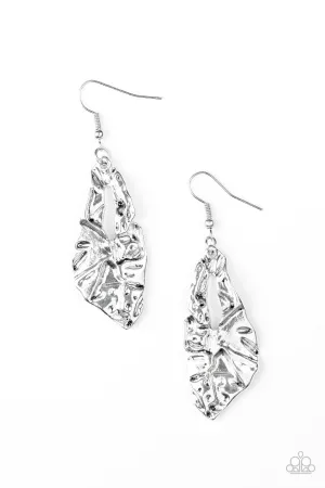 Cave Cavalier Silver Earrings - Paparazzi Accessories