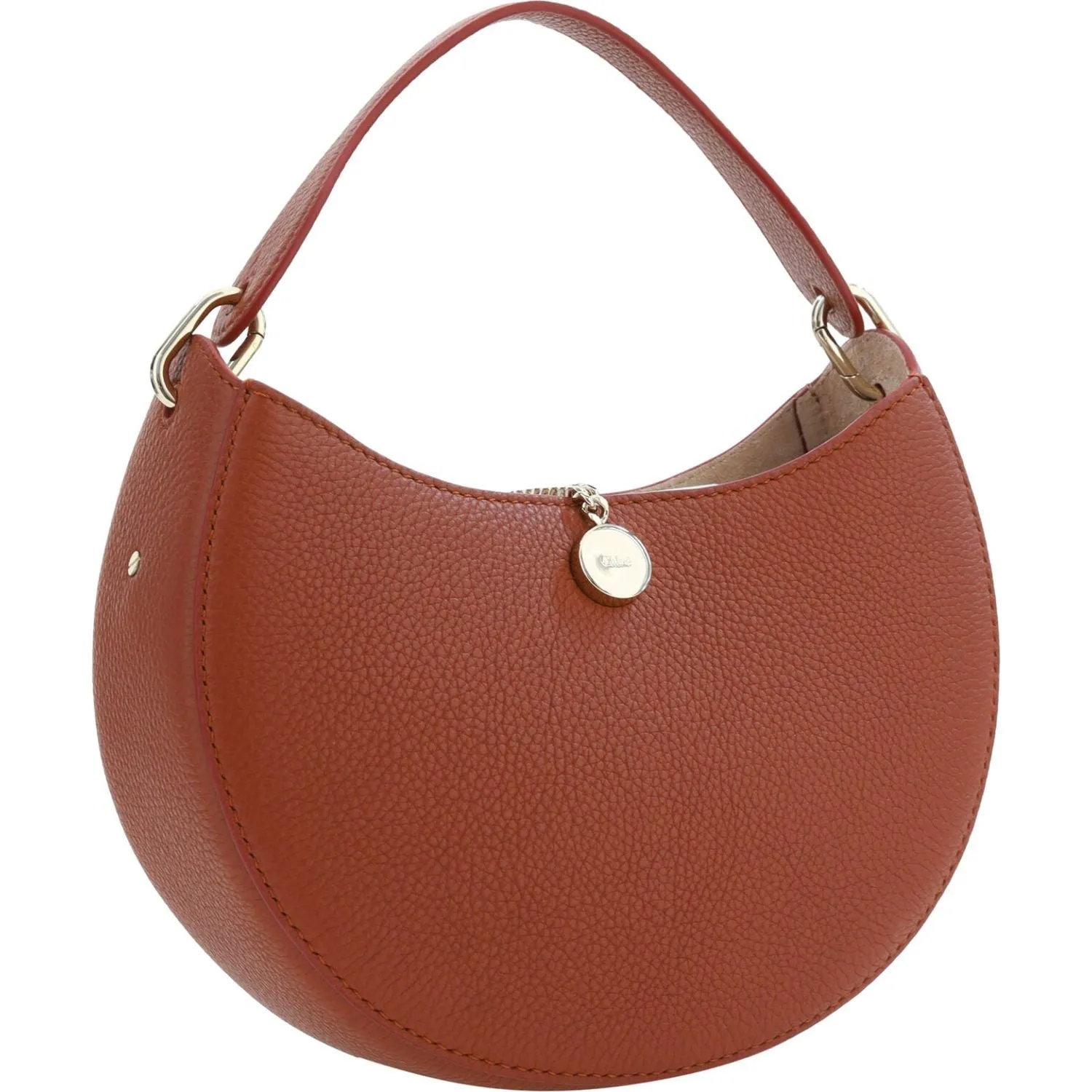 Chloé Sepia Brown Small Arlène Leather Shoulder Bag