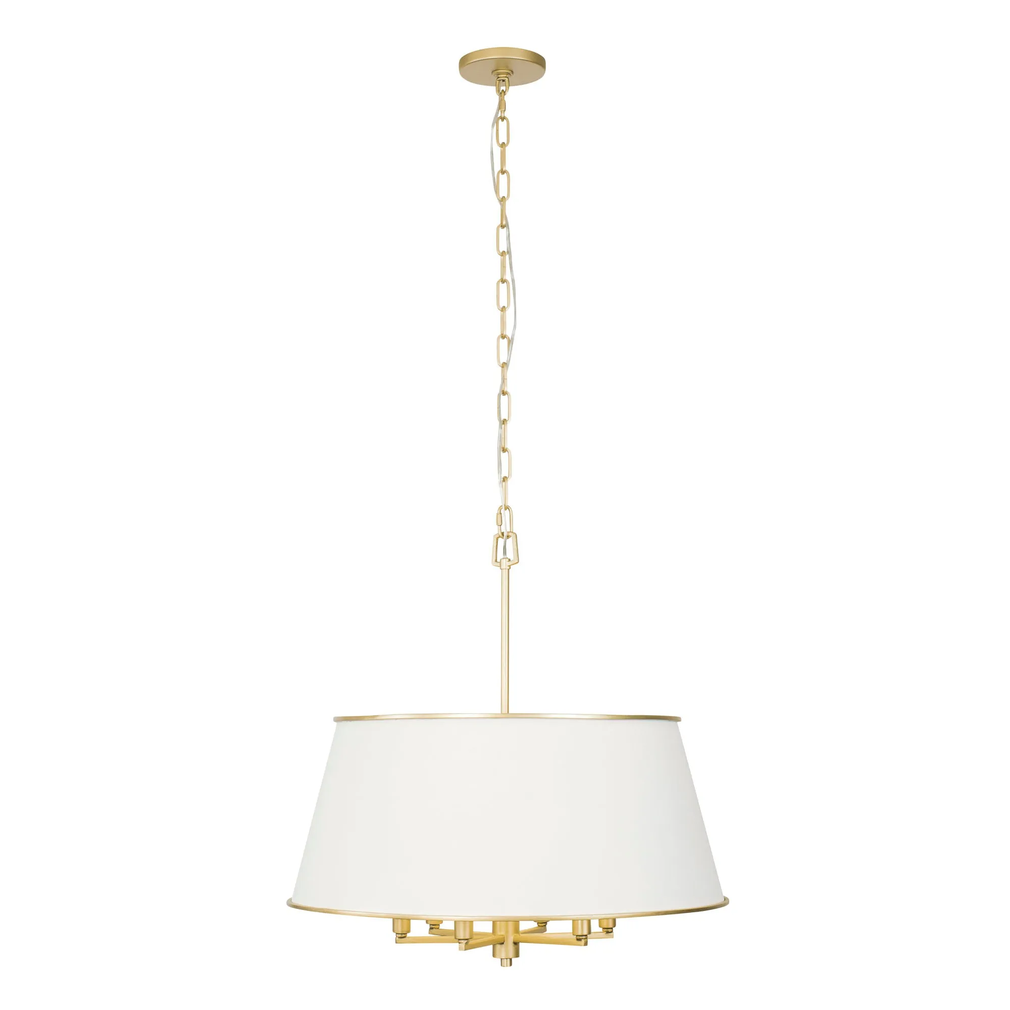 Coco 364P06MWFG 6-Light Pendant Light - Matte White/French Gold