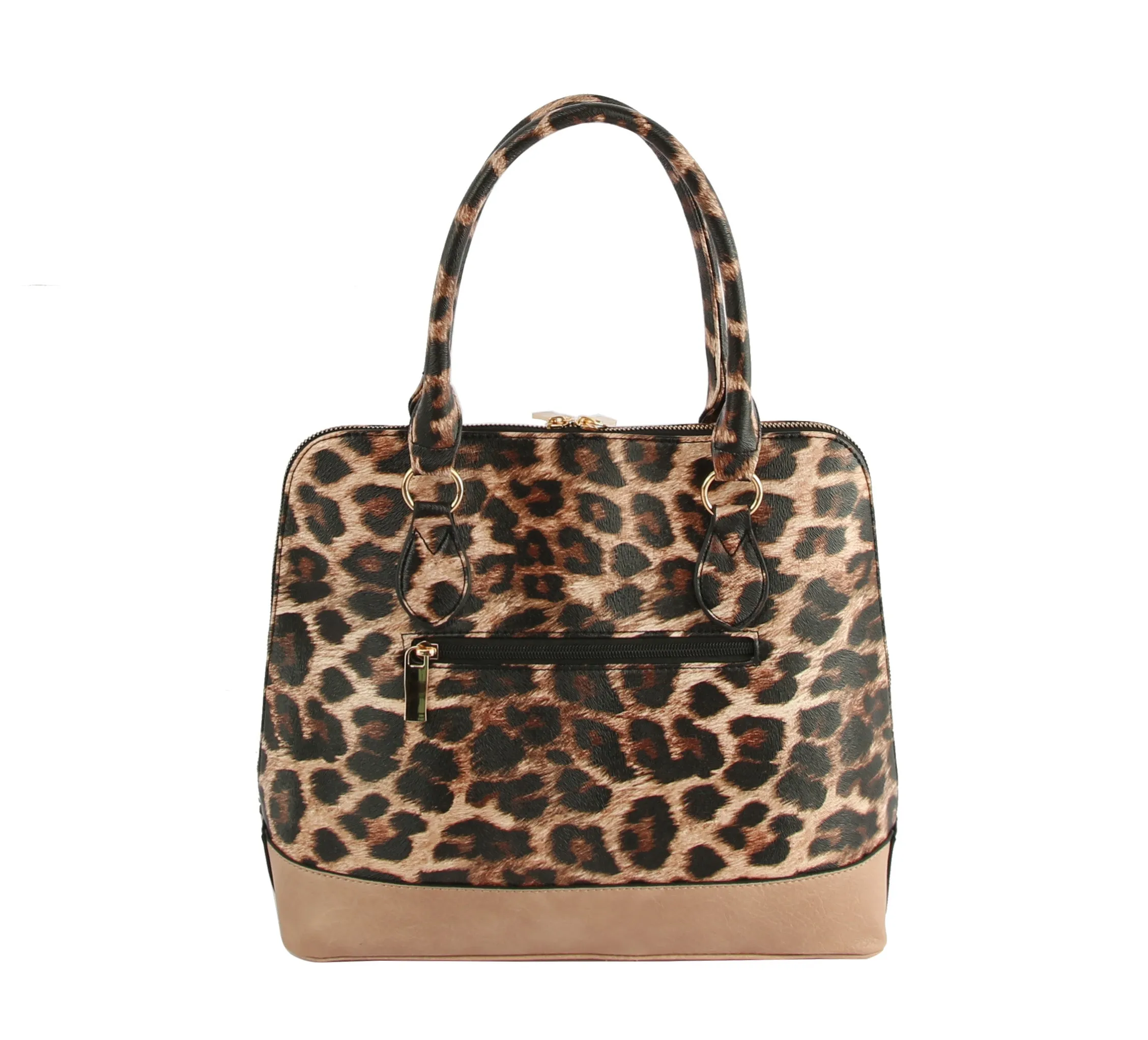 Cow Leo Print Women Satchel Top Handle Bag