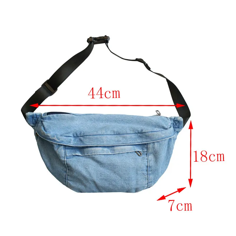 Crossbody Bag Shoulder Bag Denim Women Large Capacity Messenger Bag