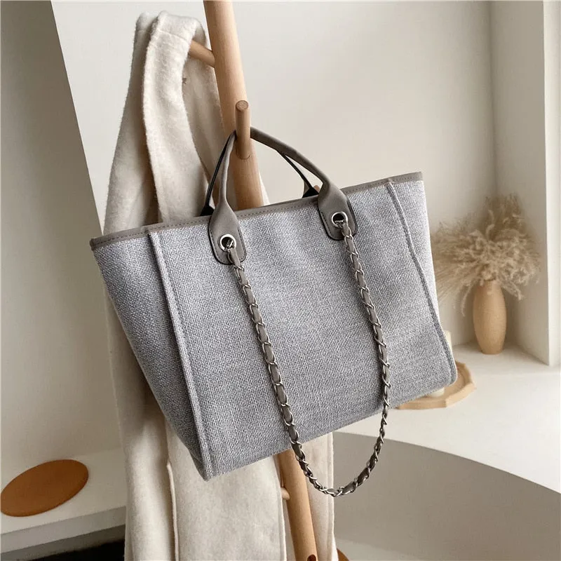 deanwangkt  Women's Casual Shoulder Bag Tote Designer Female Bag New Chain Messenger Bags Canvas Leisure Handbags Women's Bag  Trend