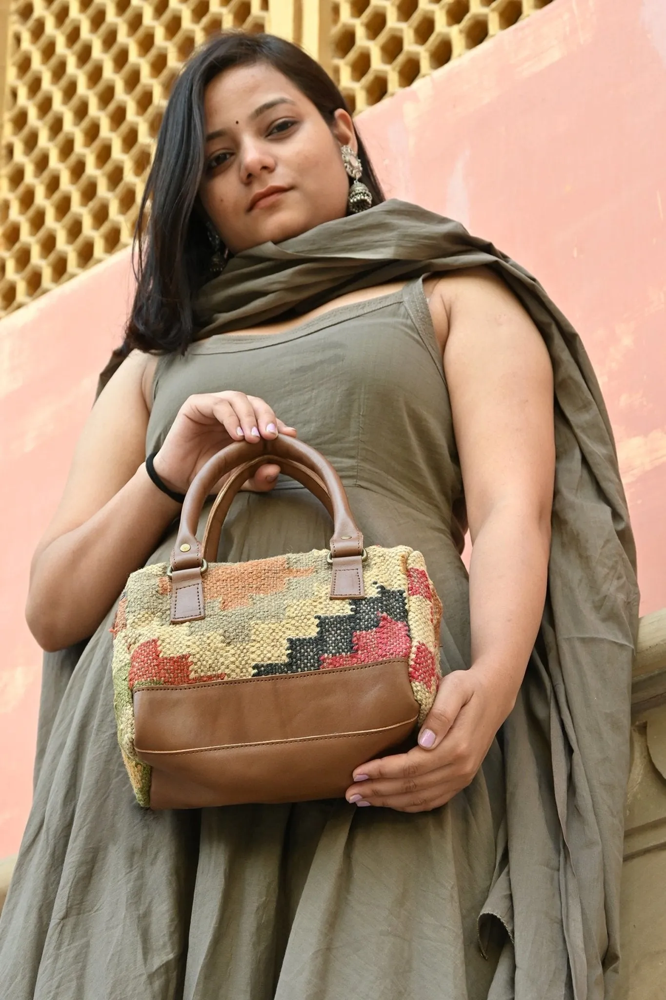 DIGILENT - KILIM & LEATHER DUFFLE BAG