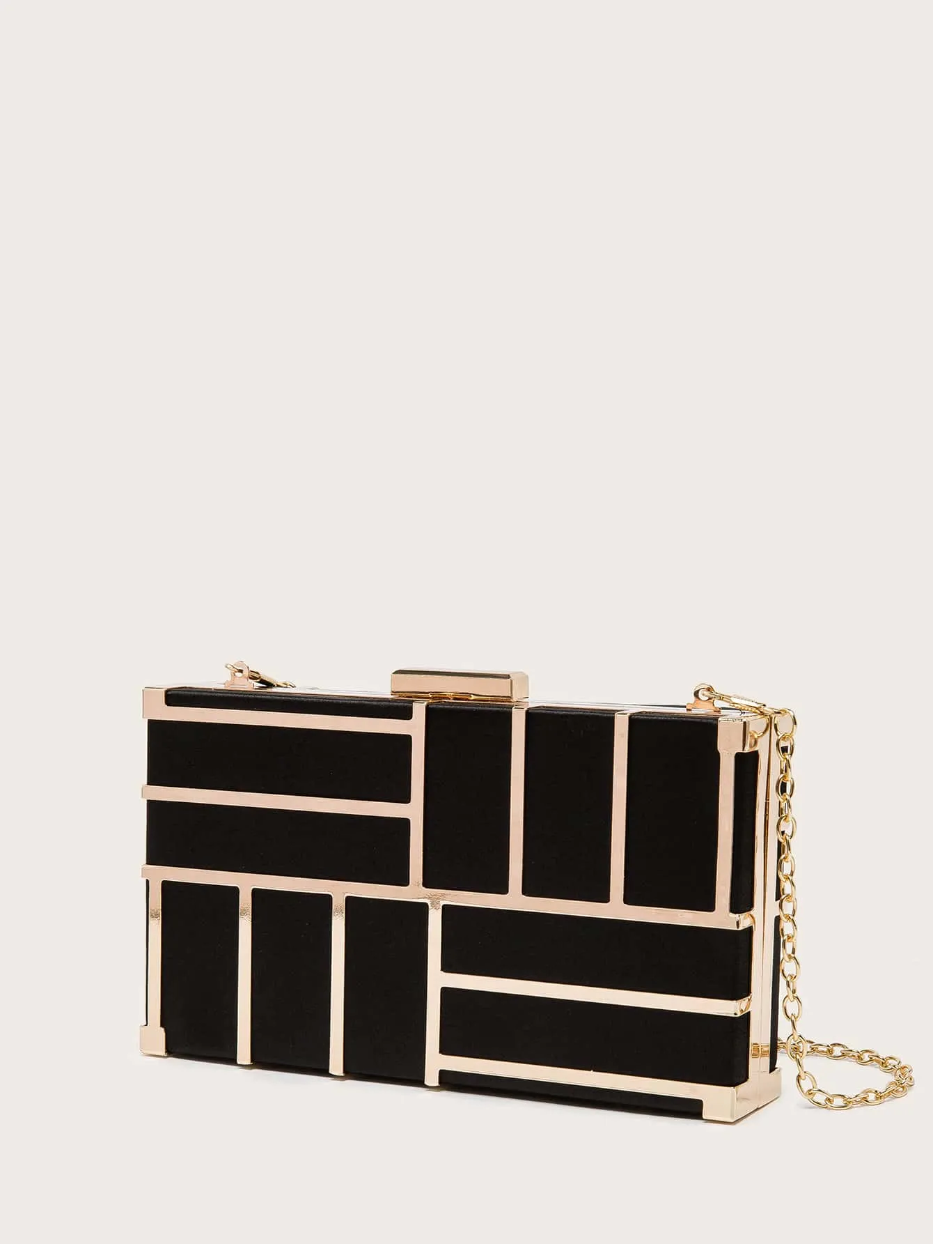 Elegant, Exquisite Mini Crossbody Bag Two Tone Geometric Pattern