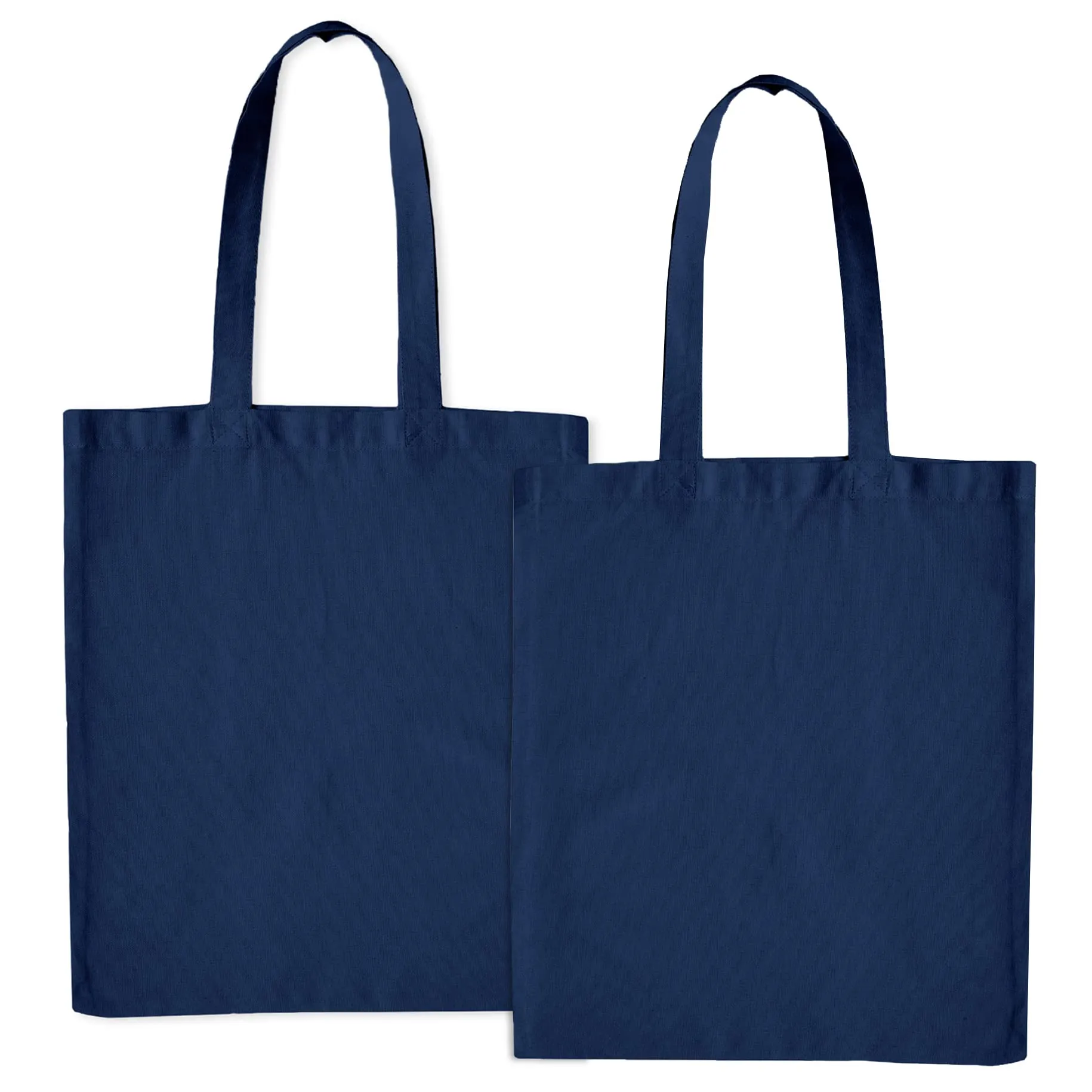 Encasa Homes Cloth Tote Bag - Strong Canvas Cotton Bag in Scotch Blue Colour | Pack of 6 with Extra Strong 13" Handle | Holds 15 Kgs | Multipurpose Grocery Cloth Carry Bag For Men And Women