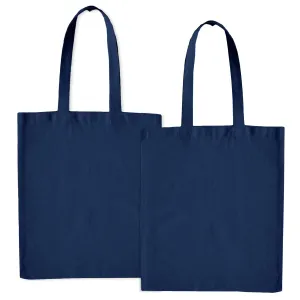 Encasa Homes Cloth Tote Bag - Strong Canvas Cotton Bag in Scotch Blue Colour | Pack of 6 with Extra Strong 13" Handle | Holds 15 Kgs | Multipurpose Grocery Cloth Carry Bag For Men And Women