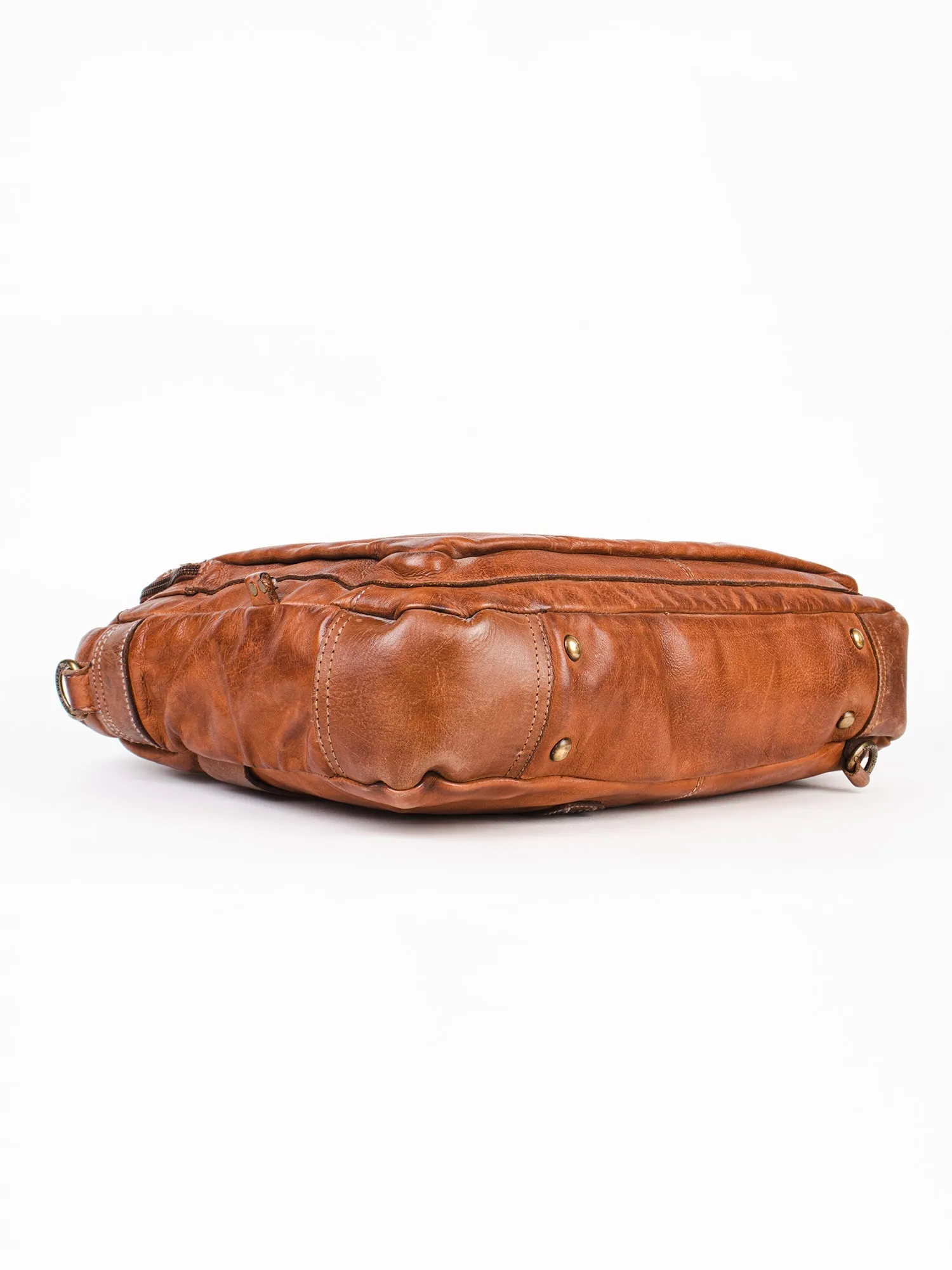 Enfield: Cognac Vintage Leather Men's Laptop Bag