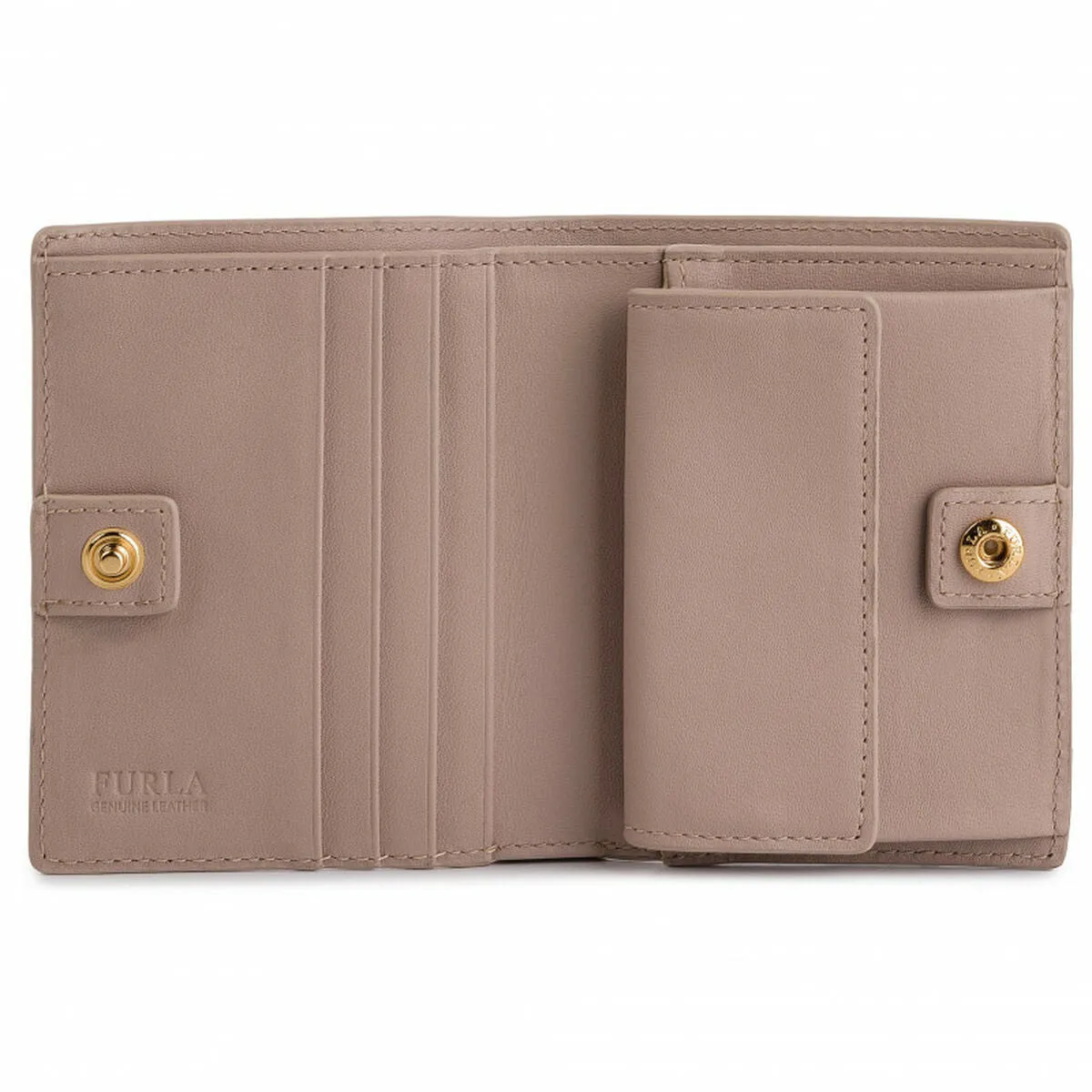 Furla Leather Wallet Beige