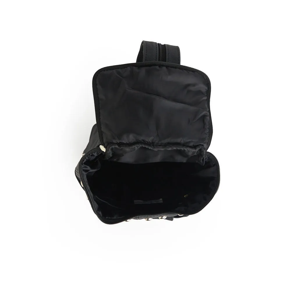 Genuine Leather Hip Backpack with Studs