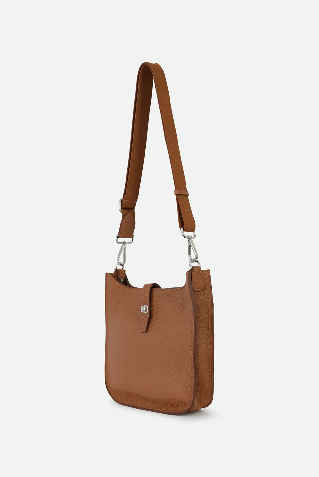 GIA ITALIAN LEATHER CROSSBODY BAG IN COGNAC