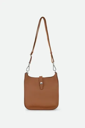 GIA ITALIAN LEATHER CROSSBODY BAG IN COGNAC