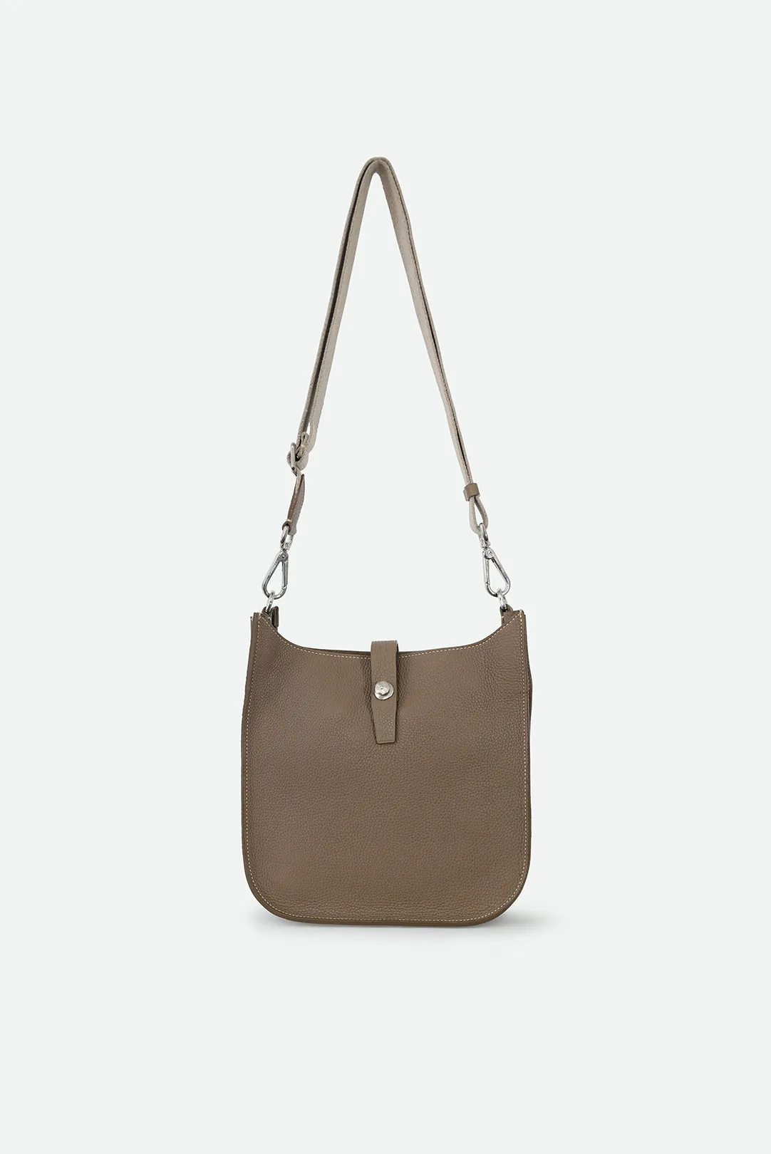 GIA ITALIAN LEATHER CROSSBODY BAG TAUPE