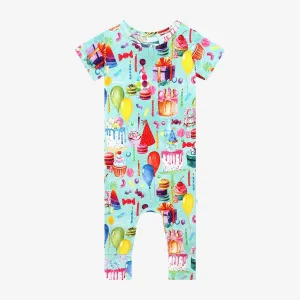 Happy Birthday Short Sleeve Romper