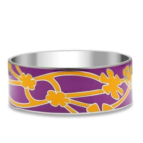 High polished (no plating) Stainless Steel Bangle with Epoxy in No Stone for Women Style TK290