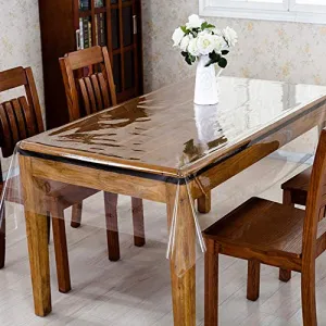 Kuber Industries Dining Table Cover 6 Seater|Transparent Dining Table Cover