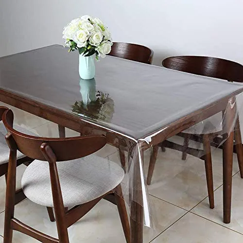 Kuber Industries Dining Table Cover 6 Seater|Transparent Dining Table Cover