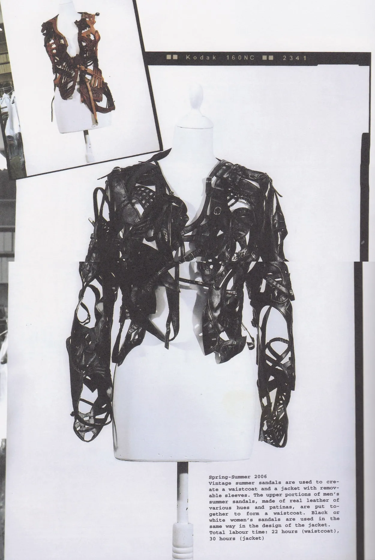 MAISON MARGIELA ARTISANAL JACKET MADE OF VINTAGE SHOES 2006