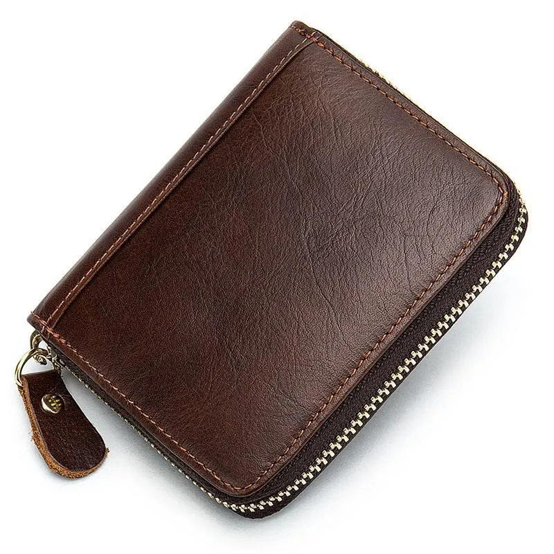 Men's Retro Durable Genuine Leather Mini Wallet