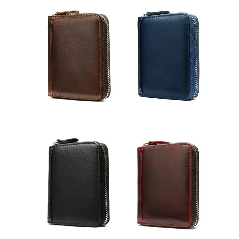 Men's Retro Durable Genuine Leather Mini Wallet