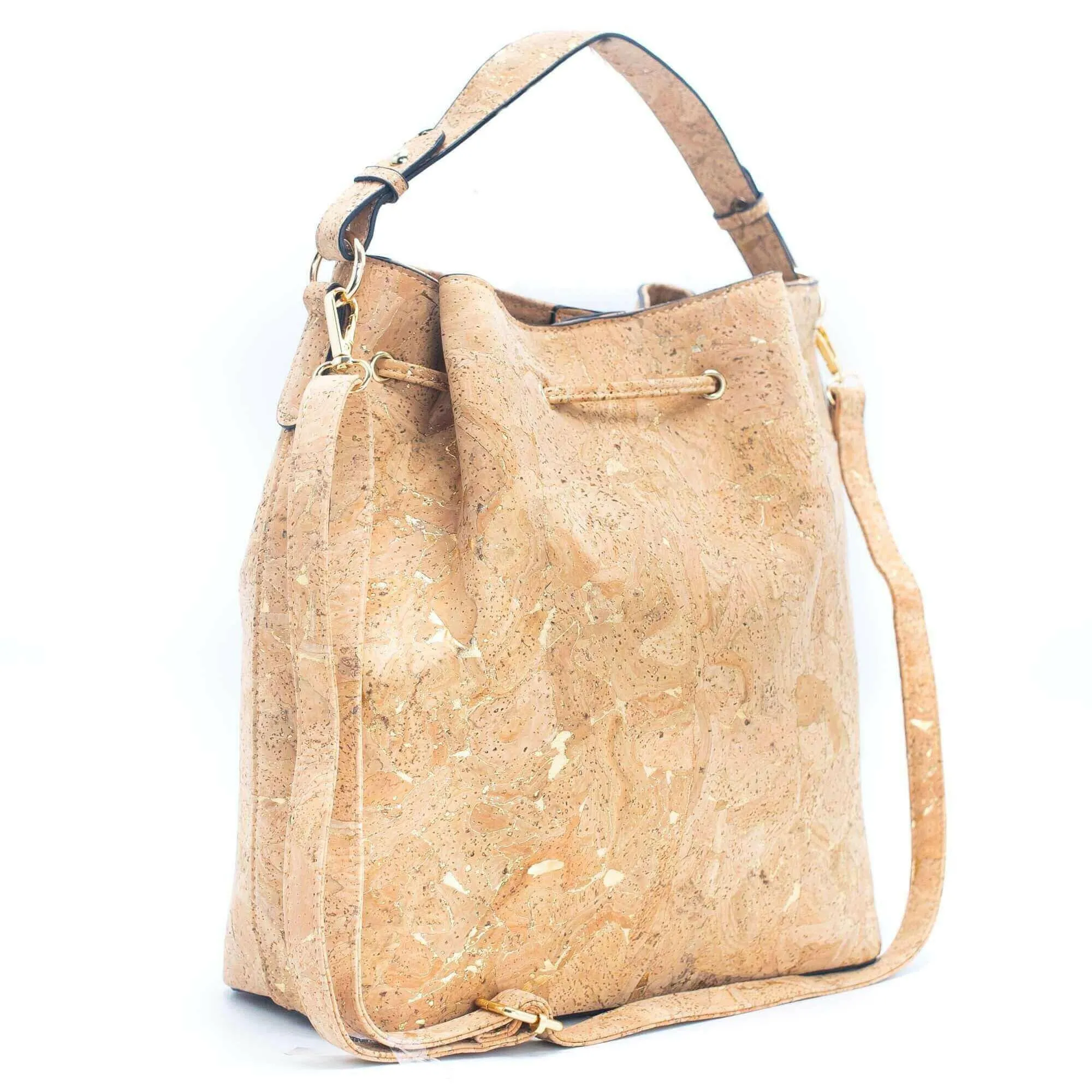 Natural cork Molten Gold Potli Bag-BAG-2091