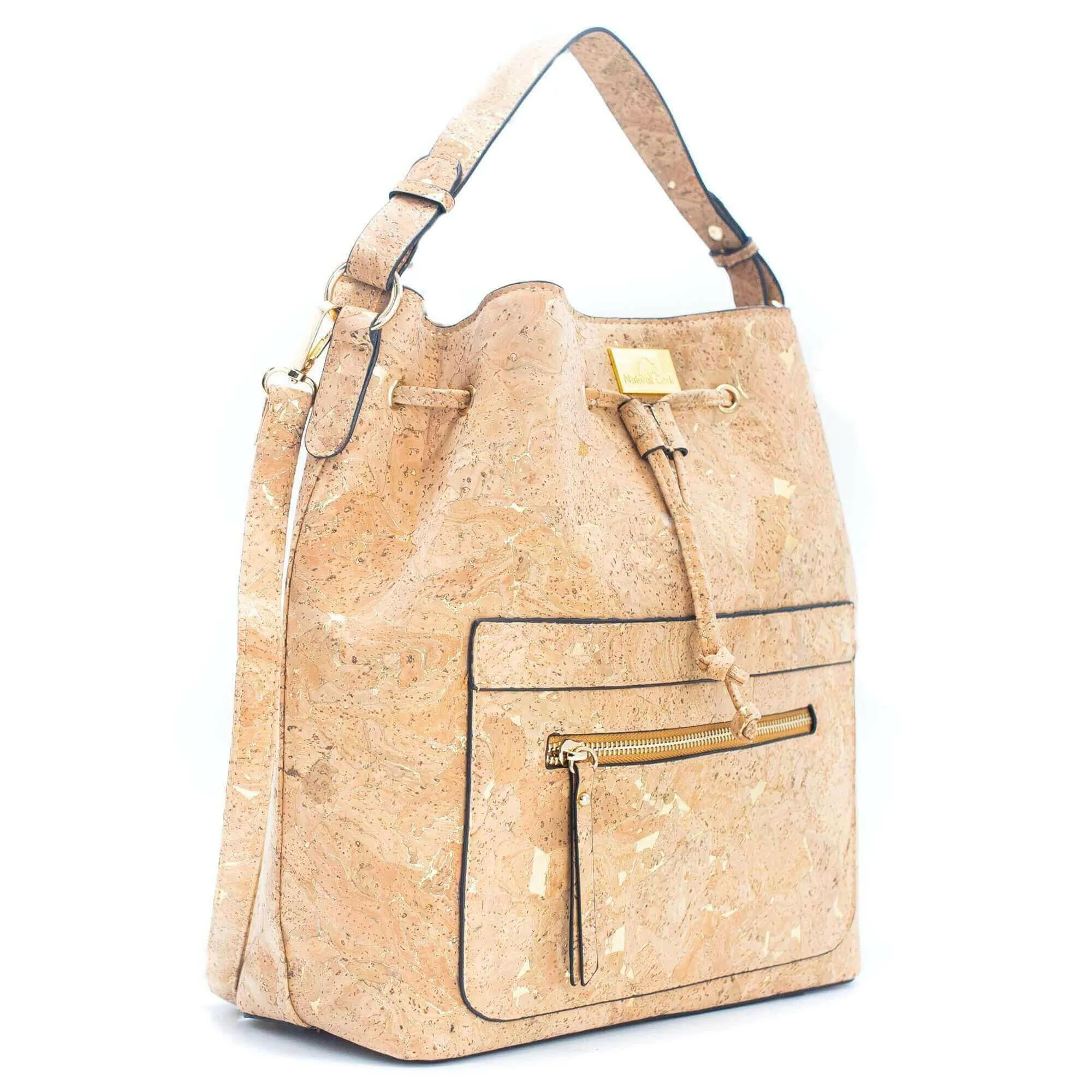 Natural cork Molten Gold Potli Bag-BAG-2091