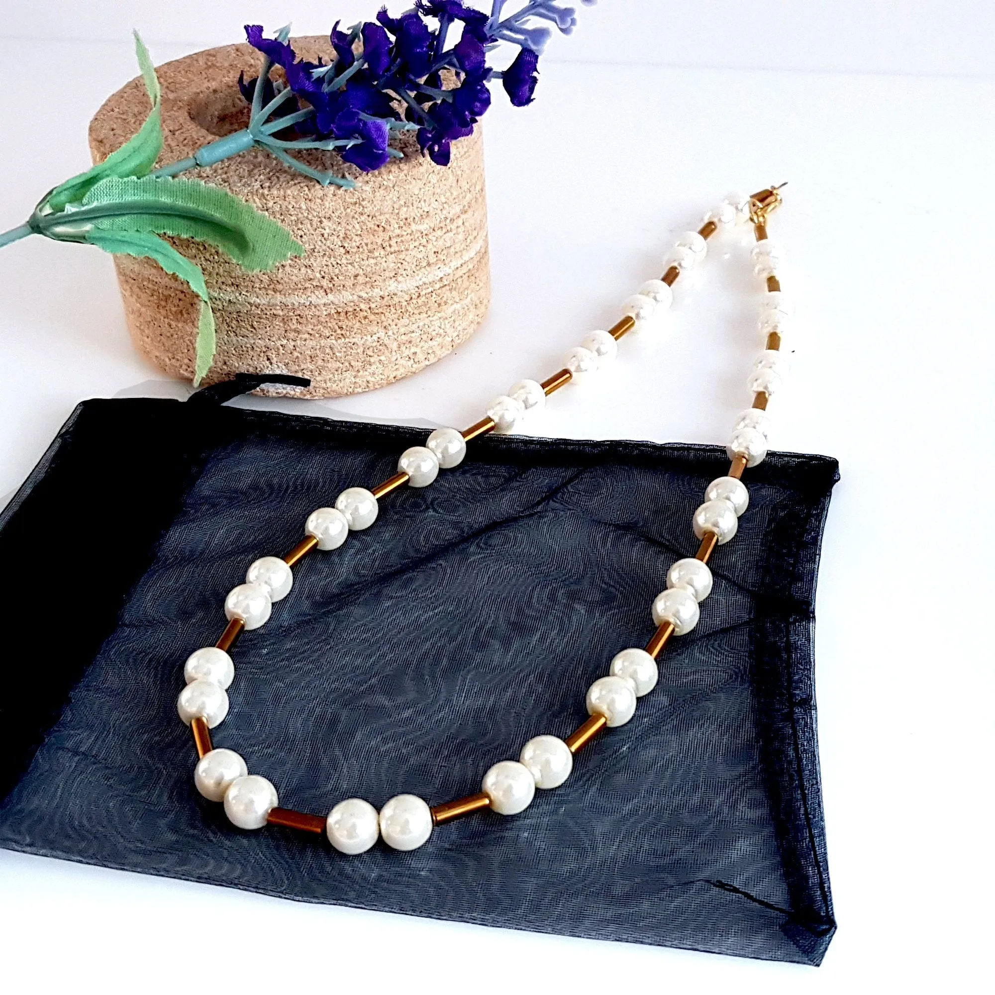 Pearl Necklace - Gift Idea | KJ-407N | Artisan Necklace