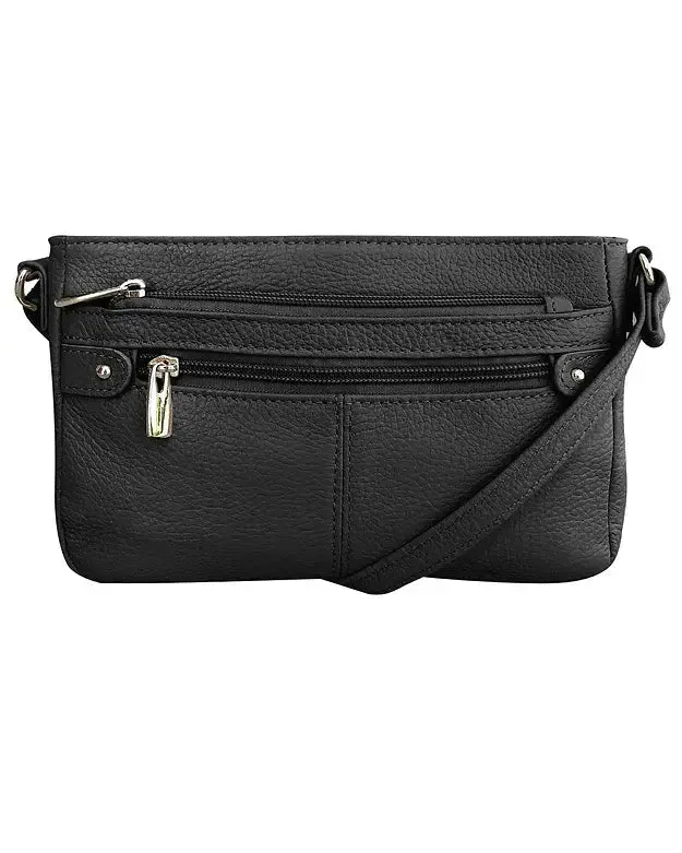 Perfect Size Leather Crossbody Bag with Multi Pockets