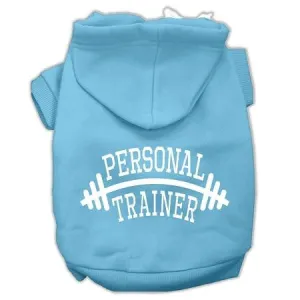 Personal Trainer Screen Print Pet Hoodies Baby Blue Size XXL (18)