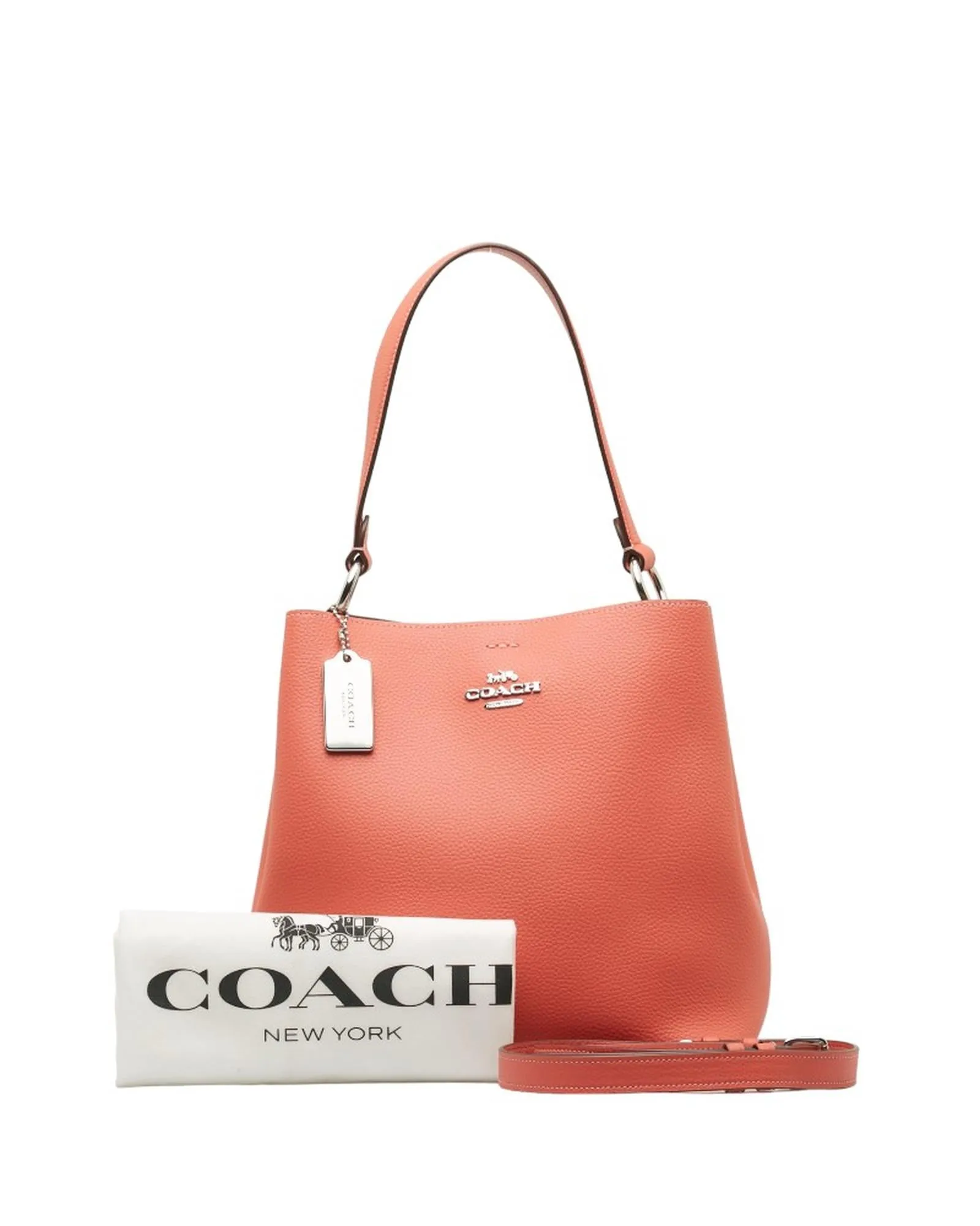 Pink Leather Bucket Bag in Excellent Condition