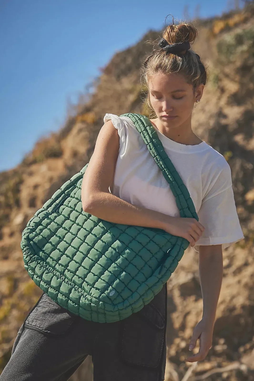 Quilted Bag, Fuji Jade