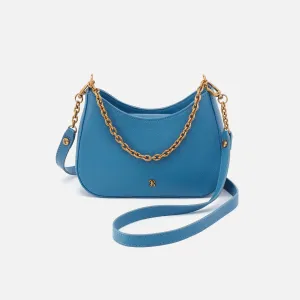 Rosa Crossbody in Pebbled Leather - Dusty Blue