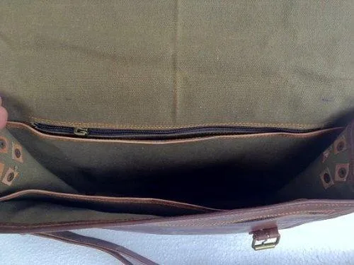 Rugged Leather Laptop Bag