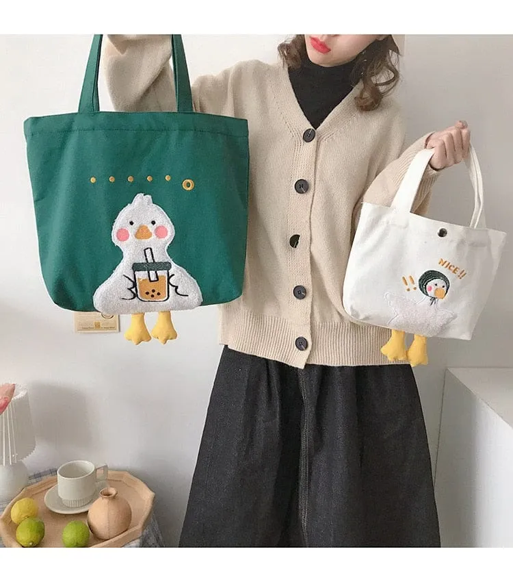 Shoppu Duck Canvas Tote Bag