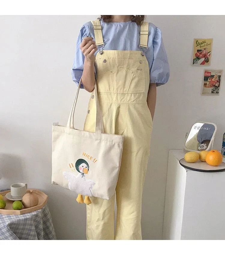 Shoppu Duck Canvas Tote Bag