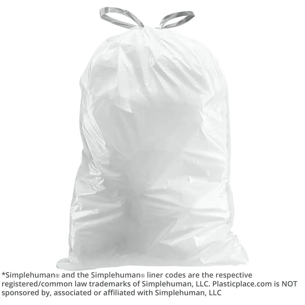 Simplehuman®* Compatible Trash Bags - Code F - 6.5 Gallon - 200/Case