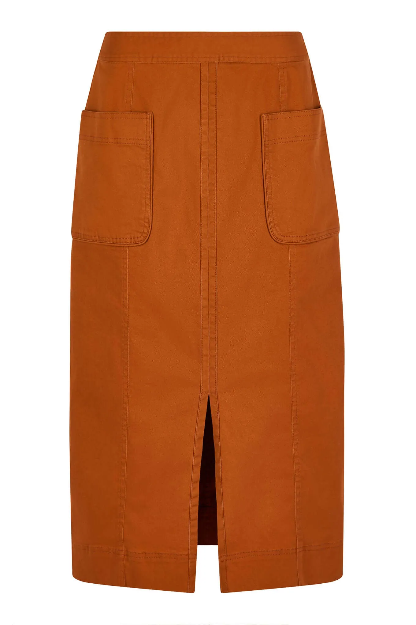 SORA - Organic Cotton Midi Skirt Tobacco